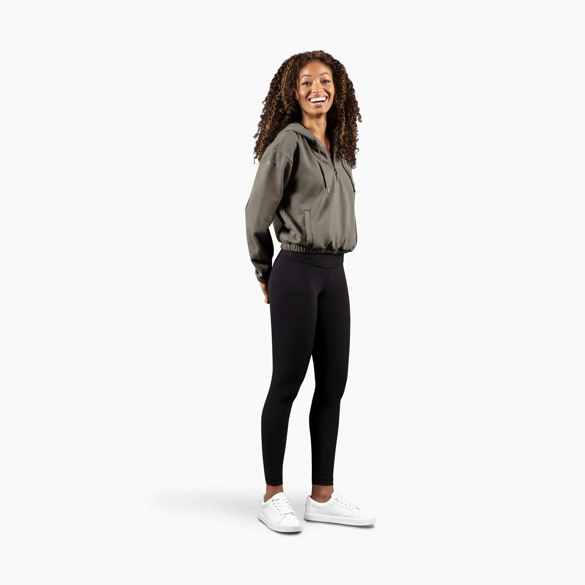 imagen de Women's Chill Half Zip Cropped Hoodie