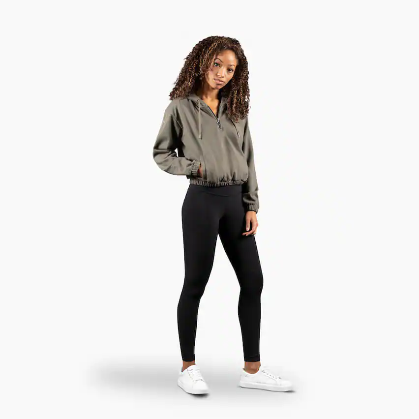 imagen de Women's Chill Half Zip Cropped Hoodie