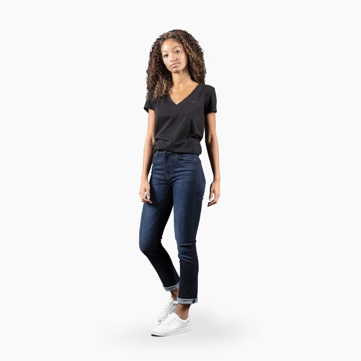 imagen de Women's Small Wordmark Short Sleeve V-Neck Tee